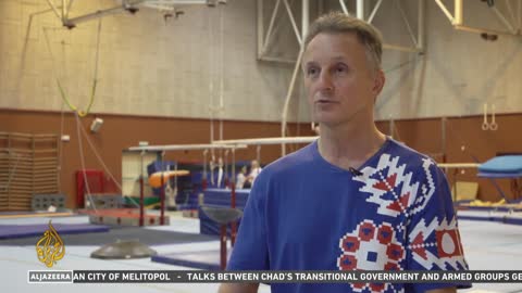 Ukrainian gymnasts train in Qatar, far from war at home