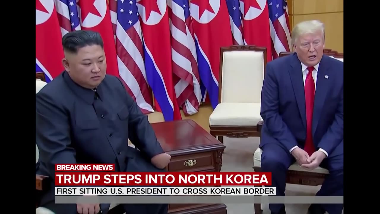 Trump stepped over the North Korean border