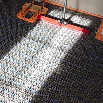 Floor prep for a heated bathroom floor