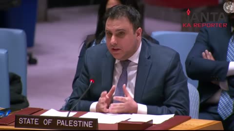 Palestinian representative’s extraordinary reply to US envoy on ceasefire veto - Janta Ka Reporter