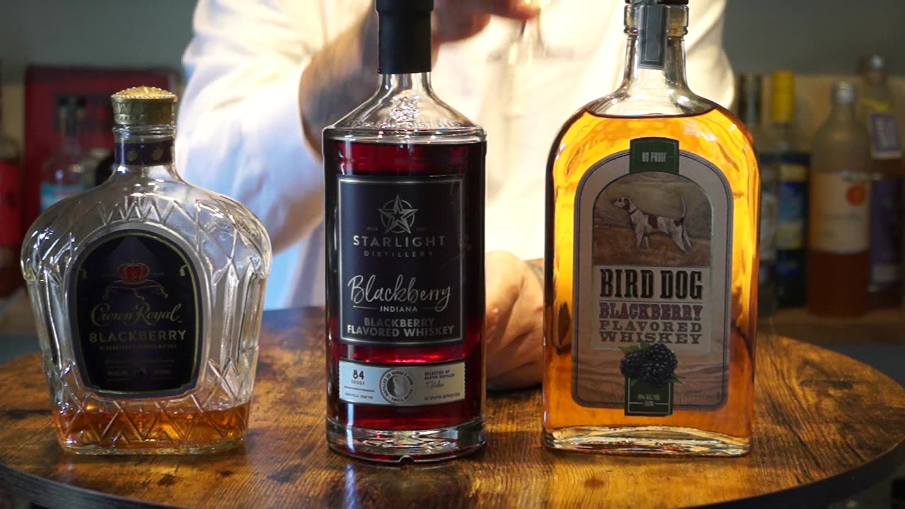 Starlight Distilling Blackberry Whiskey vs Blackberry Crown Royal vs Bird Dog Blackberry