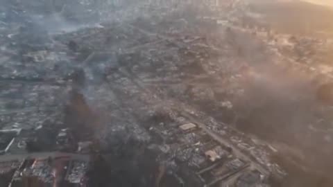 👨‍🚒🧯Drone footage shows destruction after wildfires hit Chile🔥🚒