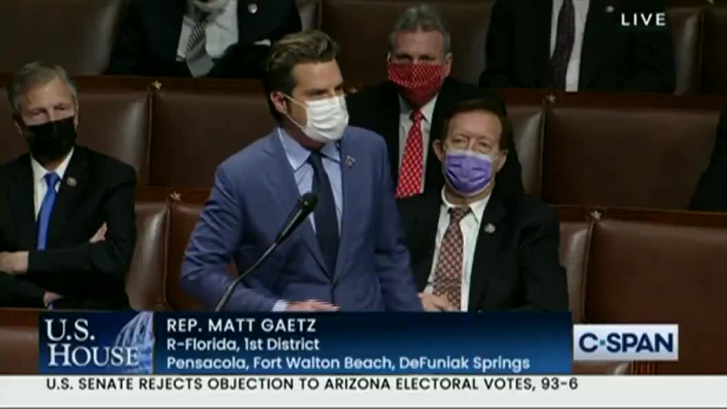 Matt Gaetz is not backing down - Speech of the day, Jan 6th, 2021