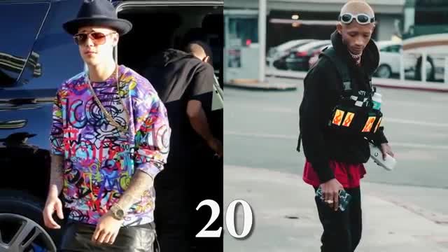 Antes vs Depois Justin Bieber vs Jaden Smith