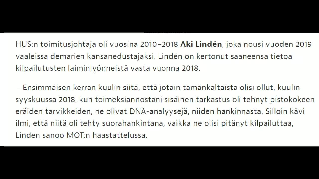 Piinapenkissä koronaministeri Aki Linden!