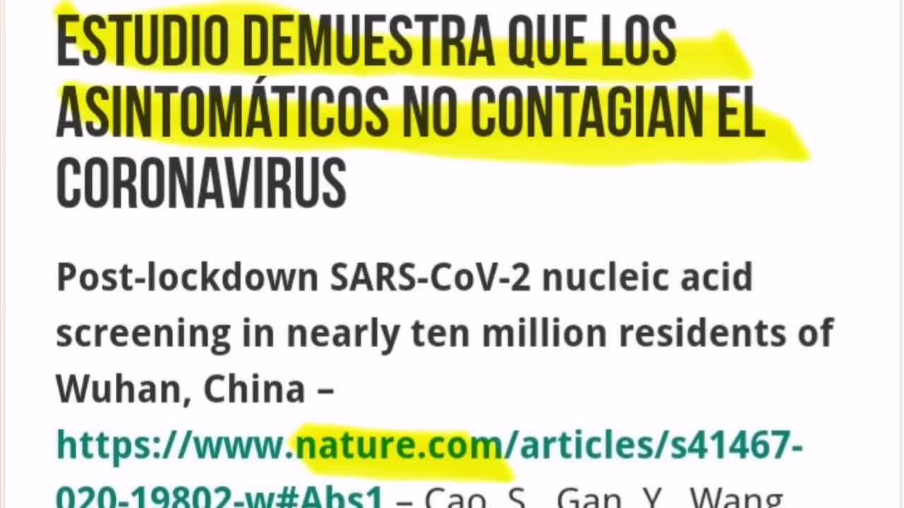 Los asintomáticos no transmiten la enfermedad Covid-19. Estudio de 10 millones de personas