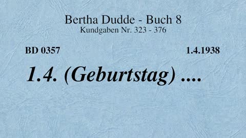 BD 0357 - 1.4. (GEBURTSTAG) ....