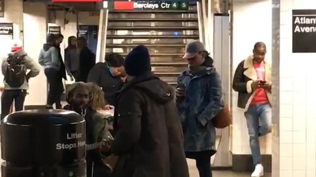 Subway two guys guitar serenade singing