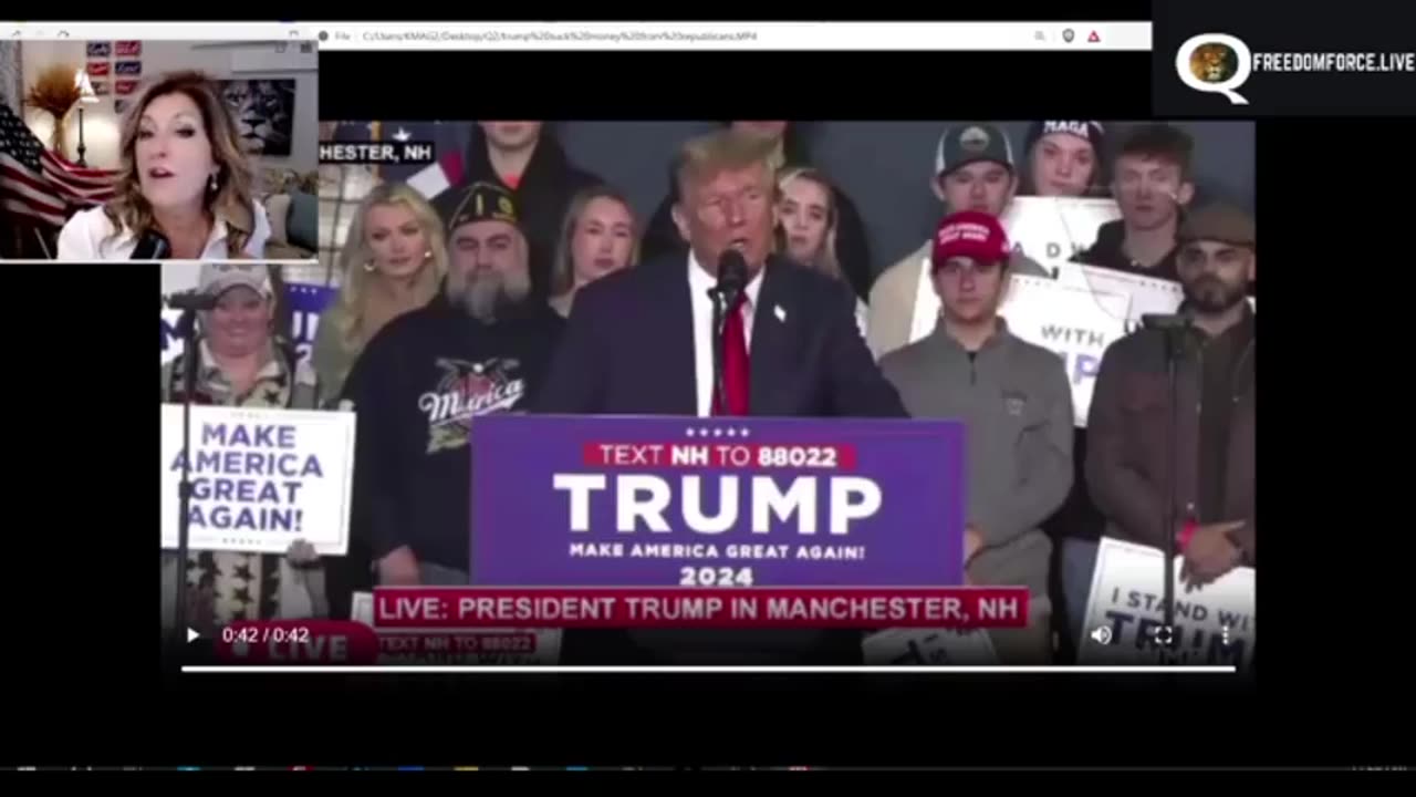 TRUMP NEW HAMPSHIRE RALLY MIS-SPEAK & MIS-SPELLING? 1-21-241-21-24 11AM CST