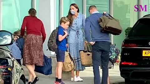 Kate And William Was Spotted Outside Heathrow Airport With George Charlotte And Louis SM