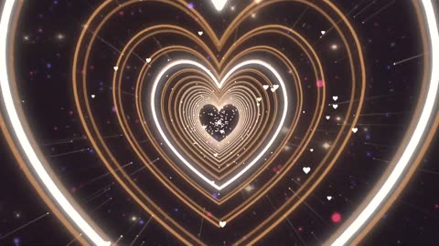 534. Neon Lights Love Heart Tunnel🤎BrownHeart Background
