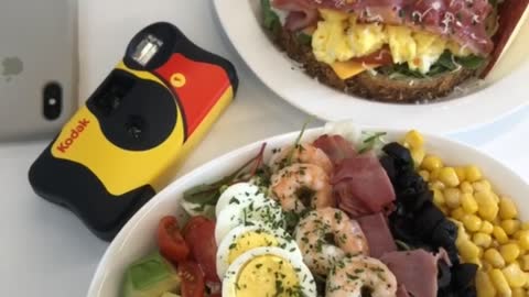 A strong salad for breakfast - YO!