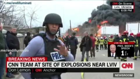 CNN Team at site of Explosions near Lviv