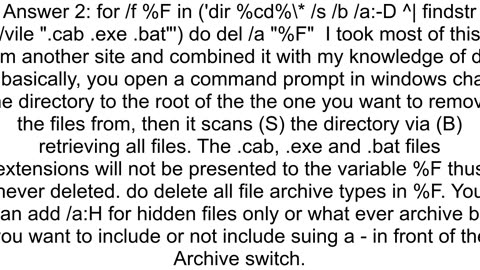 Delete both hidden and normal files with cmd