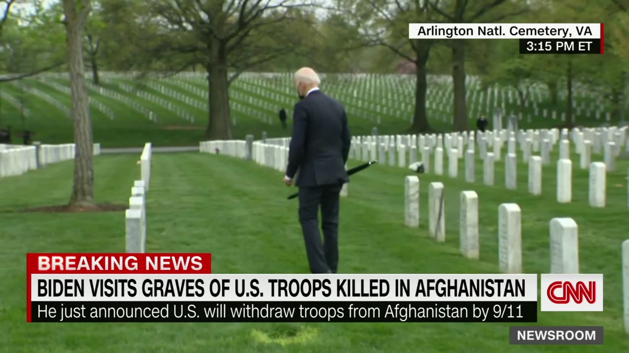 Joe Biden visits Section 60 at Arlington National Cemetery