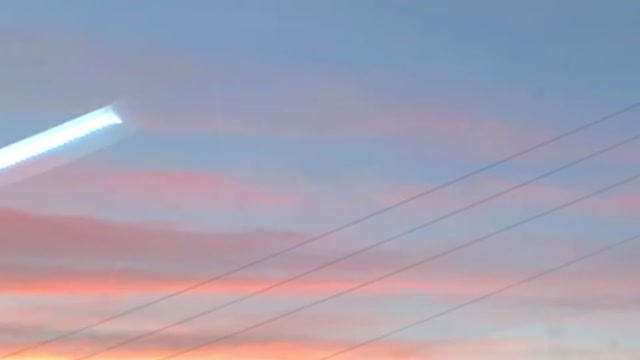 I saw a long beautiful cloud.