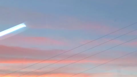 I saw a long beautiful cloud.