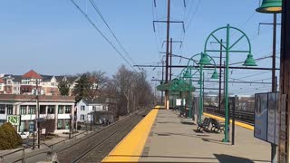 Trenton bound NJ Train stop at Rahway NJ