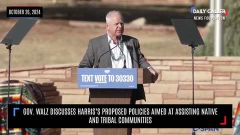 Gov. Walz Discusses Harris's Proposed Policies Aimed At Assisting Native and Tribal Communities