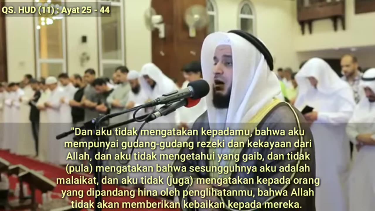 Imam Menangis - Syekh Misyari Rasyid Al'afasy || Surat Hud Ayat 25 - 44