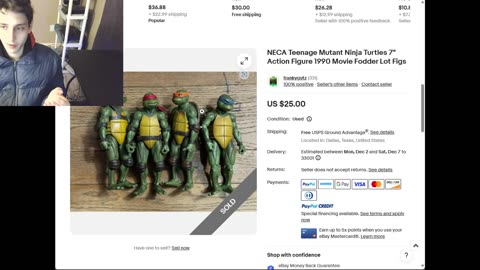 NECA TMNT Action Figure Lots That Sold on eBay At A Price Of Less Than $12 Per TMNT Action Figure