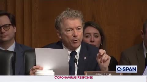 Sen Rand Paul Says Fauci is Trying to Obscure Responsibility for 4 Million Deaths