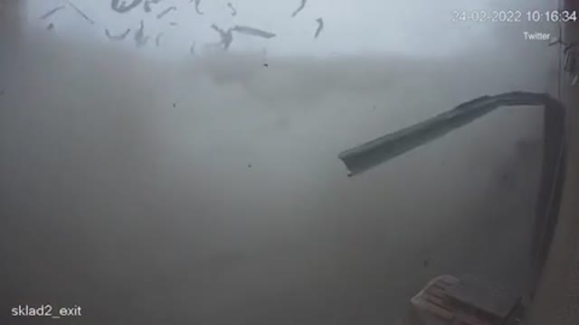 CCTV footage shows missile hitting warehouse causing explosion in Odessa