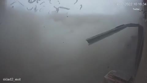 CCTV footage shows missile hitting warehouse causing explosion in Odessa