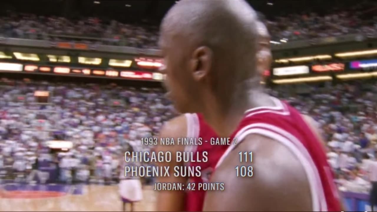 Legendary season when Michael Jordan dominates Charles Barkley in the NBA playoffs