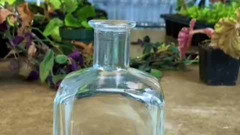 Have you tried turning a clear bottle?