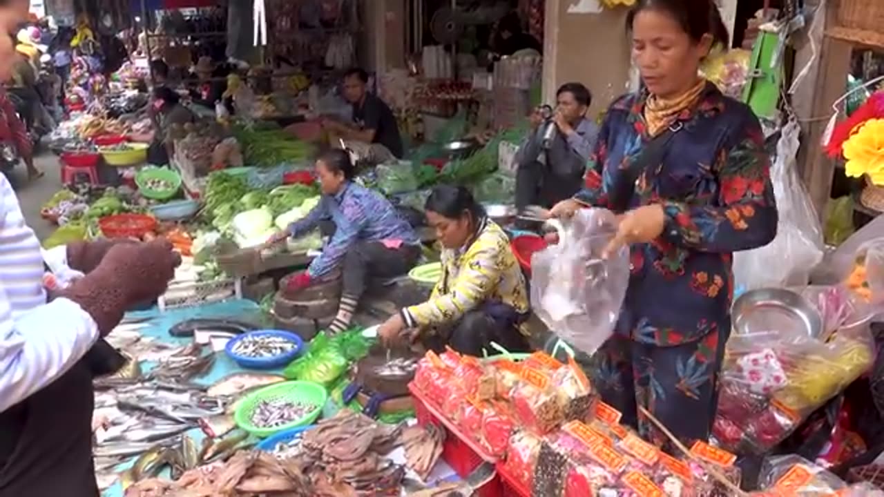 Cambodian Countryside Market Vs City Market.