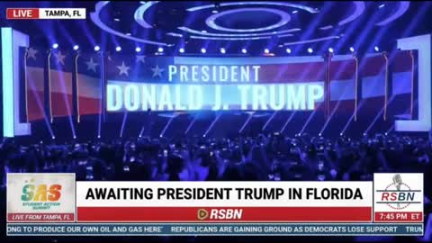 You have got to see the introduction Trump got this weekend in Florida and then he basically announced he is running in 2024.