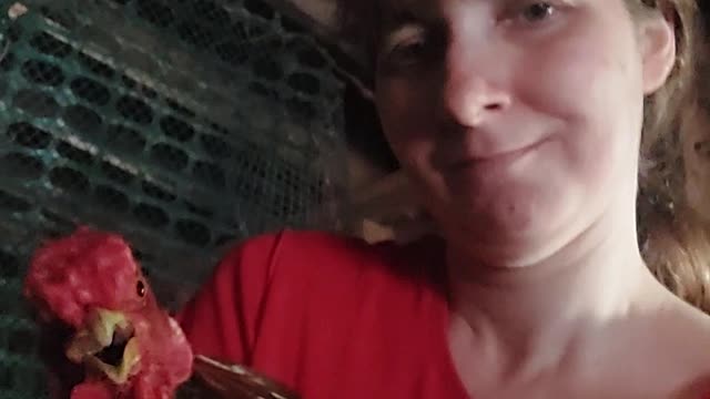 Me and a rooster