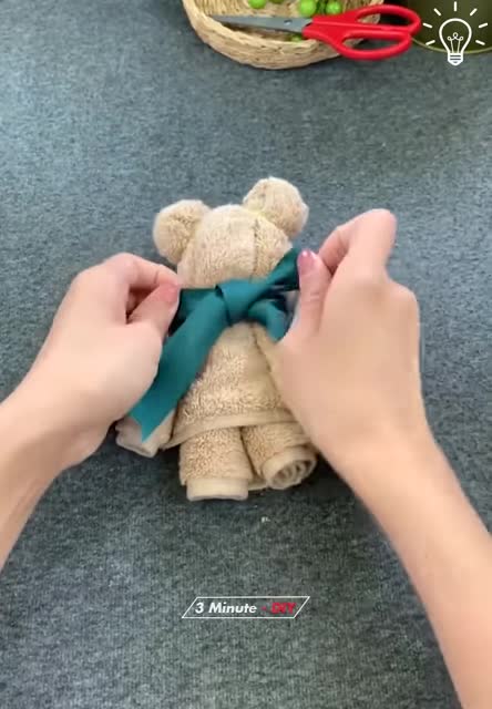 A lovely teddy bear made with towel and love