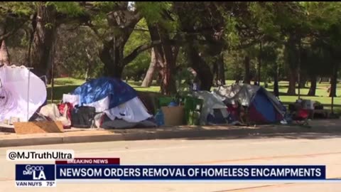 Gavin Newsom issues executive order for removal of homeless encampments in California