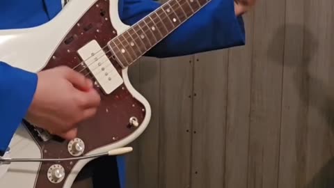 Trent Page's Fender jazzmaster guitar.