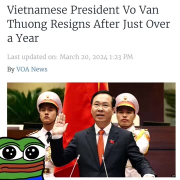 NEWS FLASH - President Vo Van Thuong of Vietnam has resigned