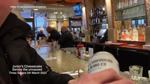 NEW YORKERS Break through and get served at Junior's 5th March