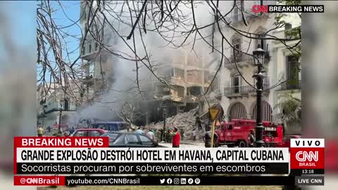 Explosão destrói hotel de luxo