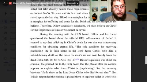 The G.E.S. gospel says its not necessary to believe in forgiveness of sins