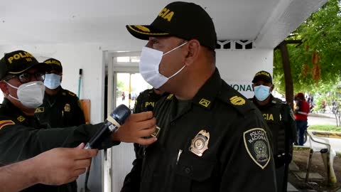 El coronel Jorge Carrillo, subcomandante de la Policía Metropolitana de Cartagena,