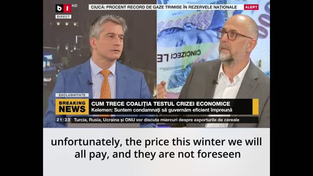 Romania Deputy PM: "It will be a hard winter, perhaps the worst in the last 60 years for all of EU"