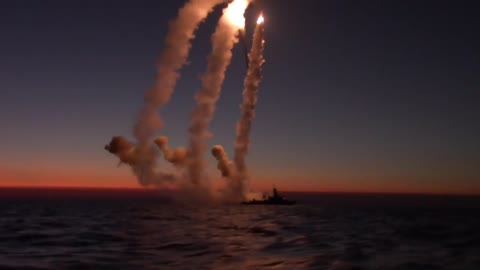 Missiles Firing from Ship