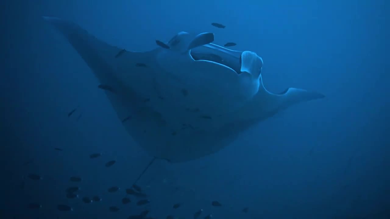 Two Manta Rays in the Maldives Islands - photographed by Meni Meller