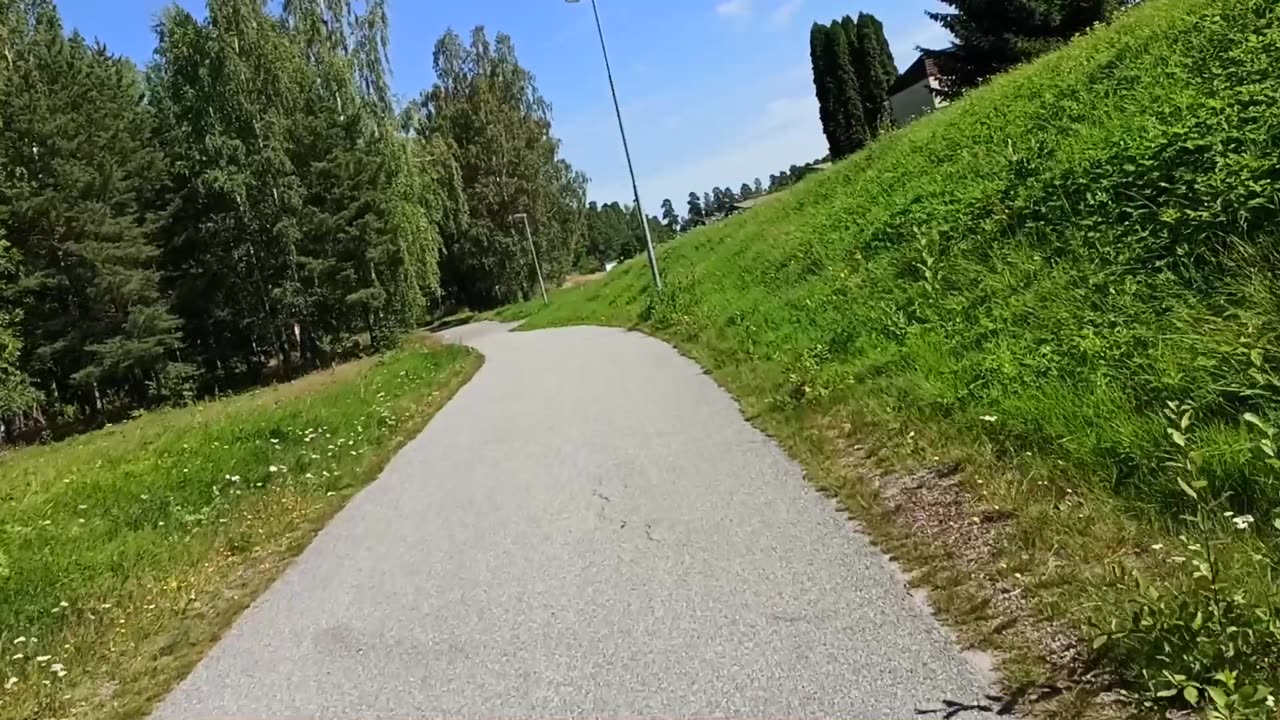 På väg med cykel från Marieberg 11 Aug. 2020