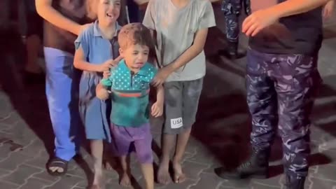 Injured children and women arrive to the hospital