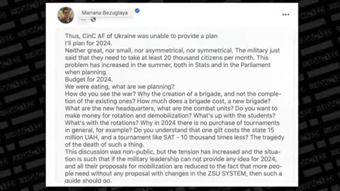 "We need 20,000 men per month to survive!" Ukraine's top General admits DEFEAT | Redacted