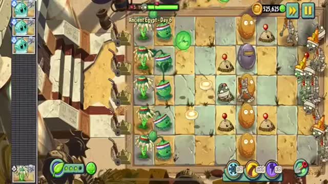 Plants vs Zombies 2 Ancient Egypt - Day 6