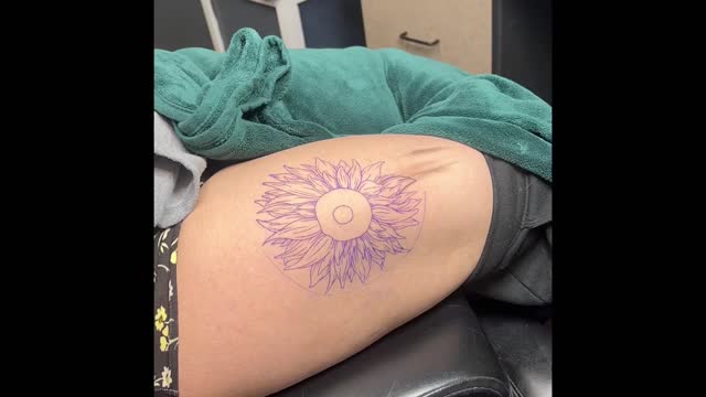 Sunflower Tattoo Timelapse