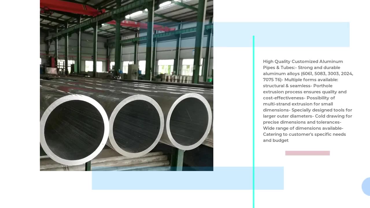 High Quality 6061 5083 3003 2024 Anodized Aluminum Pipe Factory Customized 7075 T6 Aluminum Tube